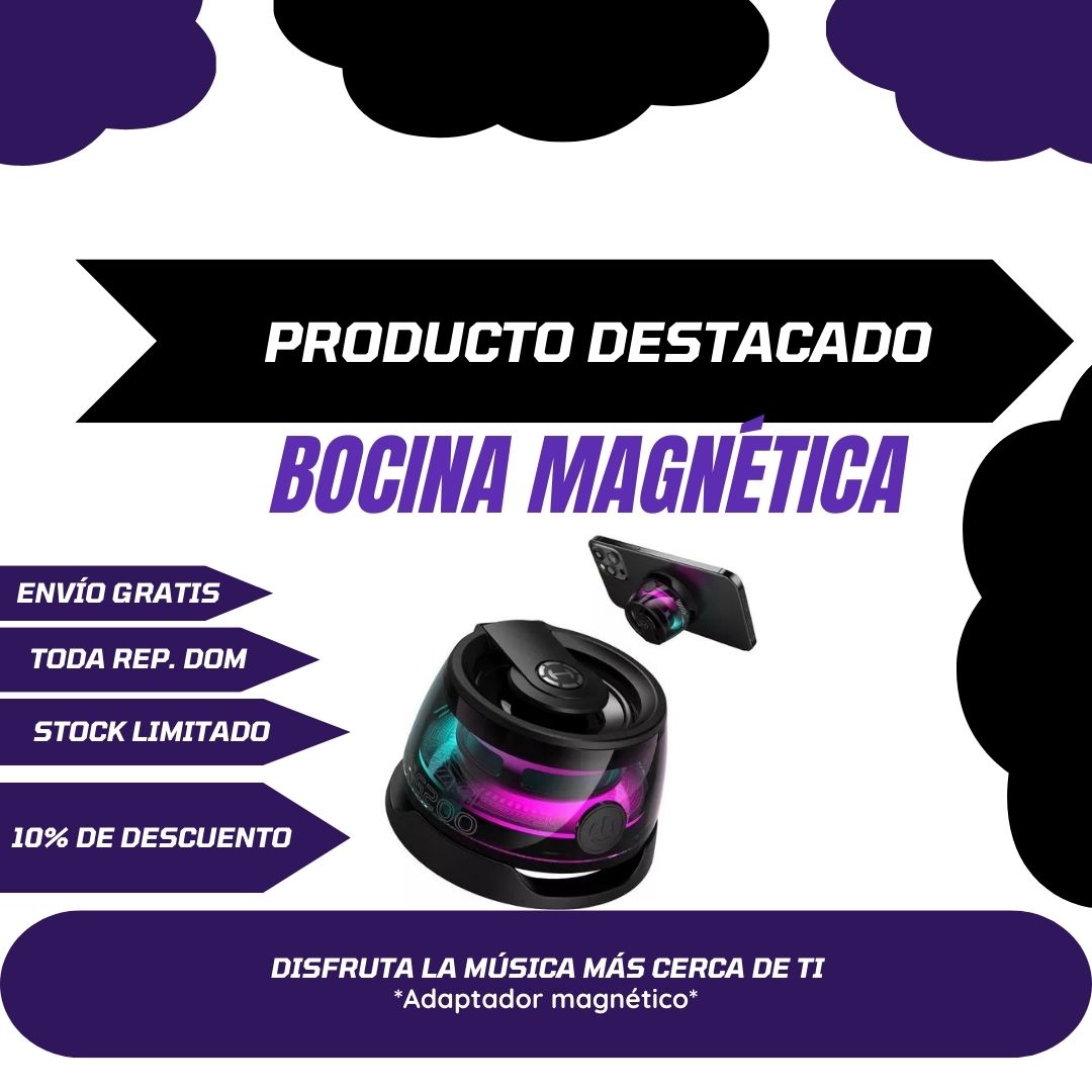 Bocina Magnética para Celulares con Bluetooth