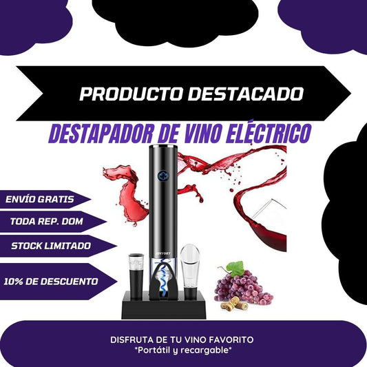 SET DESTAPADOR DE VINO ELECTRICO