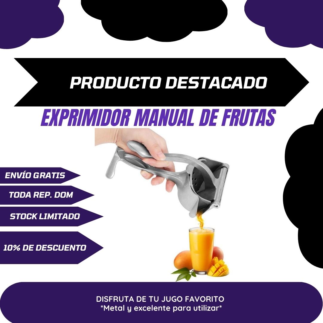 EXPRIMIDOR MANUAL DE FRUTAS METAL