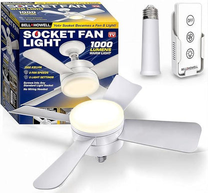 ABANICO TIPO BOMBILLO - FLOWER FAN LIGHT CEILIN (4 ASPAS)